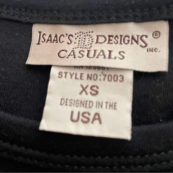 VINTAGE Y2K Isaac’s Designs Rhinestone Studded Kitty Cat Tee Black - Picture 4 of 6